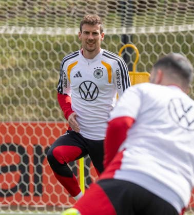 Report 26 03 2026 Final training session of the German mens national team in Herzogenaurach before the match against Switzerland Leon Goretzka Herzogenaurach Bavaria Germany
