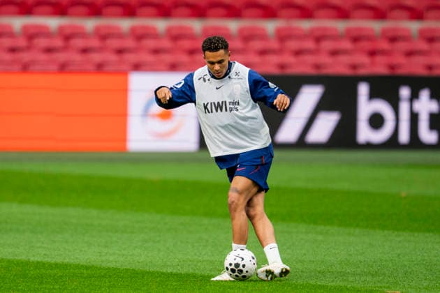 Training with the Norwegian men s national football team Amsterdam , Netherlands 20260326 Antonio Nusa during a training session with the Norwegian men s national football team at Johan Cruijff ArenA Photo Fredrik Varfjell NTB Amsterdam Netherlands EDITORIAL USE ONLY RESTRICTED USE FOR BETTING COMPANIES  Copyright: xFredrikxVarfjellx xNTBx