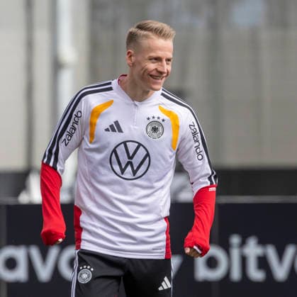 Report 26 03 2026 Final training session of the German mens national team in Herzogenaurach before the match against Switzerland Chris Führich Herzogenaurach Bavaria Germany