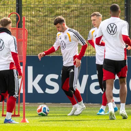 Report 26 03 2026 Final training session of the German mens national team in Herzogenaurach before the match against Switzerland Pascal Gross Herzogenaurach Bavaria Germany