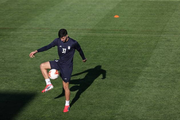 Iranian National Football Team trains in Antalya ANTALYA, TURKIYE - MARCH 26: A player of the Iranian National Football Team attends a training session on the field of the hotel where the team staying at the Belek Tourism Center as they hold a training camp in the Serik district of Antalya Turkiye, on March 26, 2026. Suleyman Elcin Anadolu Antalya Turkey. Editorial use only. Please get in touch for any other usage.  Copyright: x2026xAnadoluxSuleymanxElcinx