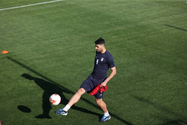 Iranian National Football Team trains in Antalya ANTALYA, TURKIYE - MARCH 26: A player of the Iranian National Football Team attends a training session on the field of the hotel where the team staying at the Belek Tourism Center as they hold a training camp in the Serik district of Antalya Turkiye, on March 26, 2026. Suleyman Elcin Anadolu Antalya Turkey. Editorial use only. Please get in touch for any other usage.  Copyright: x2026xAnadoluxSuleymanxElcinx