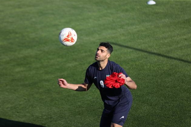 Iranian National Football Team trains in Antalya ANTALYA, TURKIYE - MARCH 26: A player of the Iranian National Football Team attends a training session on the field of the hotel where the team staying at the Belek Tourism Center as they hold a training camp in the Serik district of Antalya Turkiye, on March 26, 2026. Suleyman Elcin Anadolu Antalya Turkey. Editorial use only. Please get in touch for any other usage.  Copyright: x2026xAnadoluxSuleymanxElcinx