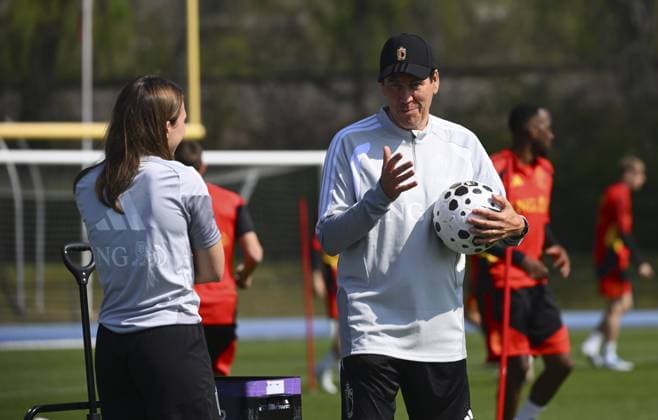 United States v Belgium - FIFA World Cup, WM, Weltmeisterschaft, Fussball Stage Media Activities 26 03 2026 ATLANTA, UNITED STATES - MARCH 26 : Garcia Rudi head coach of Belgium pictured during a training session ahead the friendly game between United States of America and Belgium as part of a pre-World Cup 2026 training camp on March 26, 2026 in Atlanta, United States, 26 03 2026 Atlanta United States  Copyright: xVincentxKalutx