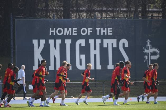 United States v Belgium - FIFA World Cup, WM, Weltmeisterschaft, Fussball Stage Media Activities 26 03 2026 ATLANTA, UNITED STATES - MARCH 26 : players of Belgium pictured during a training session ahead the friendly game between United States of America and Belgium as part of a pre-World Cup 2026 training camp on March 26, 2026 in Atlanta, United States, 26 03 2026 Atlanta United States  Copyright: xVincentxKalutx