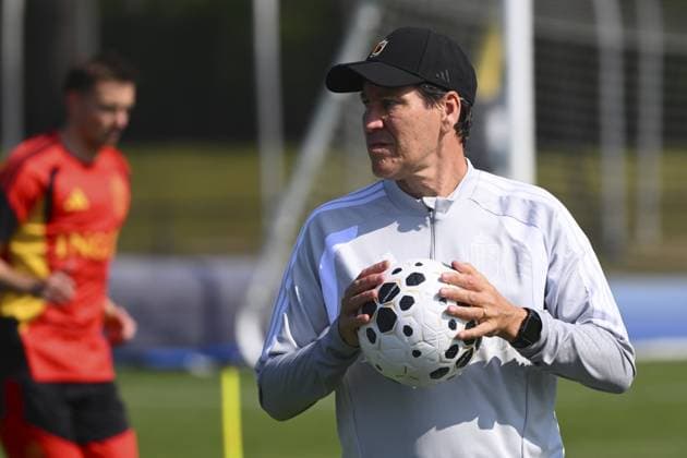 United States v Belgium - FIFA World Cup, WM, Weltmeisterschaft, Fussball Stage Media Activities 26 03 2026 ATLANTA, UNITED STATES - MARCH 26 : Garcia Rudi head coach of Belgium pictured during a training session ahead the friendly game between United States of America and Belgium as part of a pre-World Cup 2026 training camp on March 26, 2026 in Atlanta, United States, 26 03 2026 Atlanta United States  Copyright: xVincentxKalutx