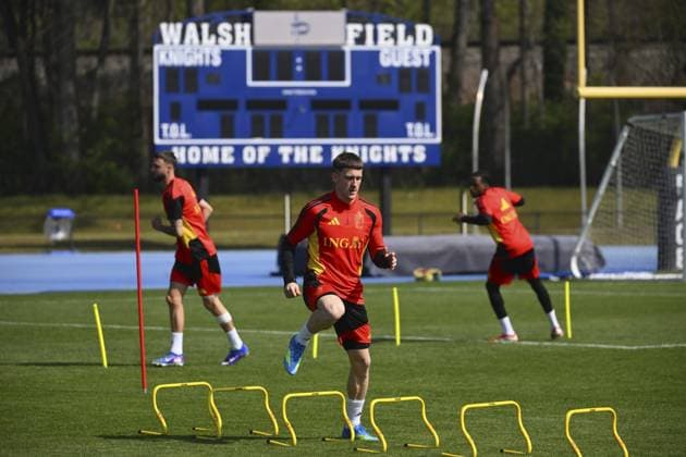 United States v Belgium - FIFA World Cup, WM, Weltmeisterschaft, Fussball Stage Media Activities 26 03 2026 ATLANTA, UNITED STATES - MARCH 26 : Saelemaekers Alexis midfielder of Belgium pictured during a training session ahead the friendly game between United States of America and Belgium as part of a pre-World Cup 2026 training camp on March 26, 2026 in Atlanta, United States, 26 03 2026 Atlanta United States  Copyright: xVincentxKalutx
