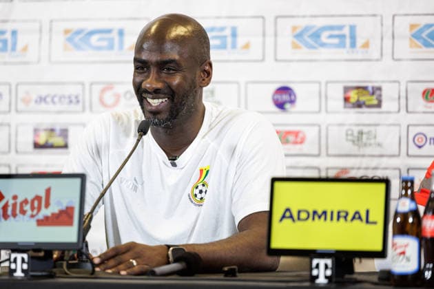 SOCCER - AUT vs GHA, test match VIENNA,AUSTRIA,26.MAR.26 - SOCCER - OEFB international test match, Austria vs Ghana, preview, press conference, PK, Pressekonferenz Team GHA. Image shows head coach Otto Addo (GHA).  GEPAxpictures xArminxRauthner
