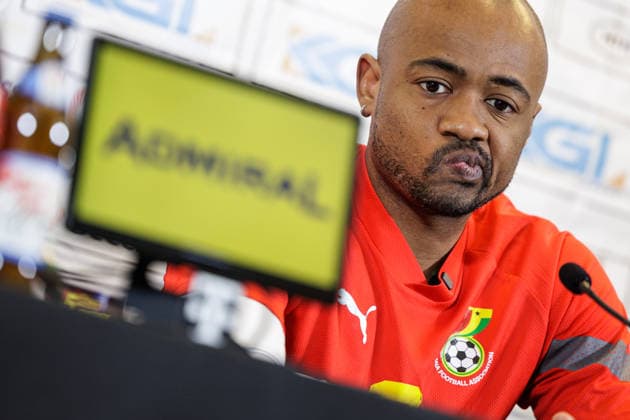 SOCCER - AUT vs GHA, test match VIENNA,AUSTRIA,26.MAR.26 - SOCCER - OEFB international test match, Austria vs Ghana, preview, press conference, PK, Pressekonferenz Team GHA. Image shows Jordan Ayew (GHA).  GEPAxpictures xArminxRauthner