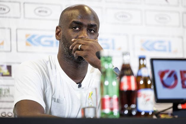 SOCCER - AUT vs GHA, test match VIENNA,AUSTRIA,26.MAR.26 - SOCCER - OEFB international test match, Austria vs Ghana, preview, press conference, PK, Pressekonferenz Team GHA. Image shows head coach Otto Addo (GHA).  GEPAxpictures xArminxRauthner