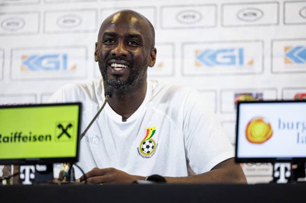 SOCCER - AUT vs GHA, test match VIENNA,AUSTRIA,26.MAR.26 - SOCCER - OEFB international test match, Austria vs Ghana, preview, press conference, PK, Pressekonferenz Team GHA. Image shows head coach Otto Addo (GHA).  GEPAxpictures xArminxRauthner