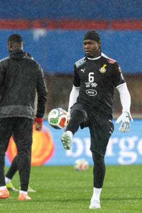 SOCCER - AUT vs GHA, test match VIENNA,AUSTRIA,26.MAR.26 - SOCCER - OEFB international test match, Austria vs Ghana, preview, training Team GHA. Image shows Lawrence Ati-Zigi (GHA).  GEPAxpictures xArminxRauthner