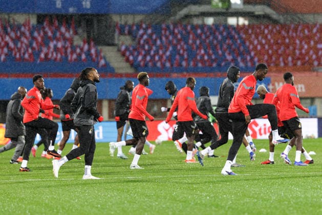 SOCCER - AUT vs GHA, test match VIENNA,AUSTRIA,26.MAR.26 - SOCCER - OEFB international test match, Austria vs Ghana, preview, training Team GHA. Image shows the team of GHA.  GEPAxpictures xArminxRauthner