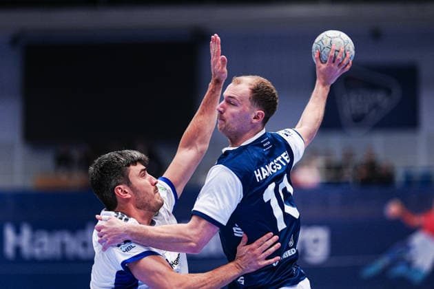 Jacob Lassen Handball Sport Verein Hamburg, 09 , Fynn Hangstein Bergischer HC, 10 GER, Handball Sport Verein Hamburg vs Bergischer HC, Handball, 1 Bundesliga, Matchday 26, Season 2025 2026, 26 03 2026 GER, Handball Sport Verein Hamburg vs Bergischer HC, Handball, 1 Bundesliga, Matchday 26, Season 2025 2026, 26 03 2026 Hamburg Copyright: xEibner-Pressefoto MarcelxvonxFehrnx EP_MFN