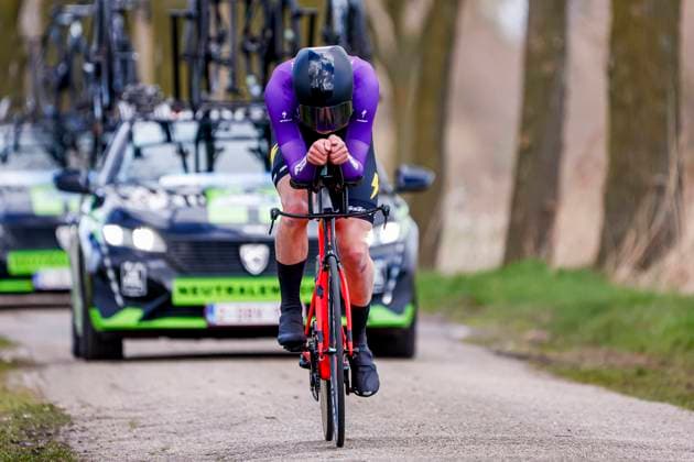 Gustav Thompson of Lucky Cycling Team ITT Beltrum Stage 2, Metecs Olympia s Tour Cycling, Metecs Olympia s Tour Cycling, , March 26, 2026, Beltrum, Netherlands.