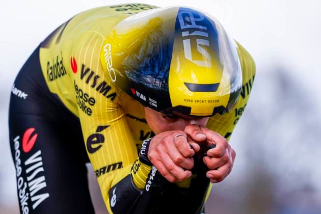 Henry Hobbs of Team Visma Lease a Bike Development ITT Beltrum Stage 2, Metecs Olympia s Tour Cycling, Metecs Olympia s Tour Cycling, , March 26, 2026, Beltrum, Netherlands.