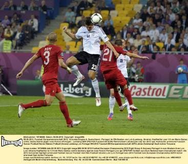Football, EURO 2012, Mario Gomez's header decides the match against Portugal