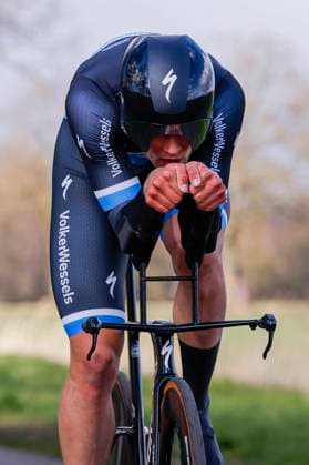 Elmar Abma of VolkerWessels Cycling Team ITT Beltrum Stage 2, Metecs Olympia s Tour Cycling, Metecs Olympia s Tour Cycling, , March 26, 2026, Beltrum, Netherlands.
