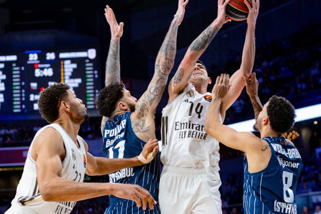 ESP Real Madrid v Anadolu Efes Istanbul Euroleague Gabriel Deck of Real Madrid during the Euroleague match, between Real Madrid and Anadolu Efes Istanbul played at Movistar Arena Stadium on March 26, 2026 in Madrid Spain Madrid Spain Basketball Copyright: xAlbaxPachecox xAgenciaxLOFx