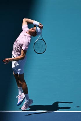 Jannick Sinner v Frances Tiafoe At Miami Open 2026 - USA Jannik Sinner (ITA) during his semi final tround match at the Itau Miami Open in Miami, FL, USA on March 26, 2026. Photo by Corinne Dubreuil ABACAPRESS.COM Miami FL United States  Copyright: xDubreuilxCorinne ABACAx