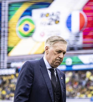 BOSTON USA - MARCH 26: Carlo Ancelotti Head Coach of Brazil during an international football friendly between Brazil v France at Gillette Stadium, Boston, USA. (Photo by Ricardo Nogueira Sports Press Photo)  Copyright: xRicardoxNogueira SportsxPressxPhotox Sportspressphoto_SPR118903