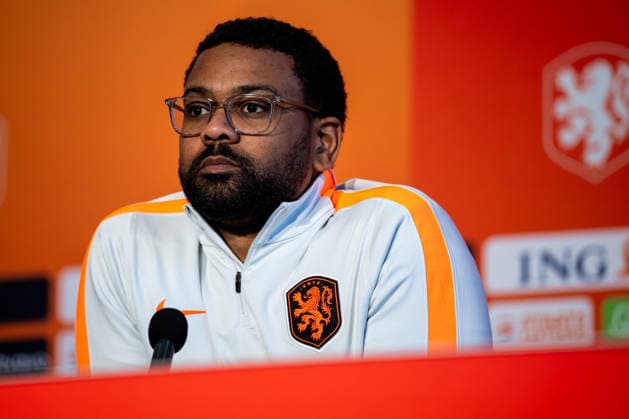 ZEIST, NETHERLANDS - MARCH 26: Netherlands press officer Samuel Sanches during a press conference, PK, Pressekonferenz at the KNVB Campus on March 26, 2026 in Zeist, Netherlands.  Copyright: xRenexNijhuis MBxMediax
