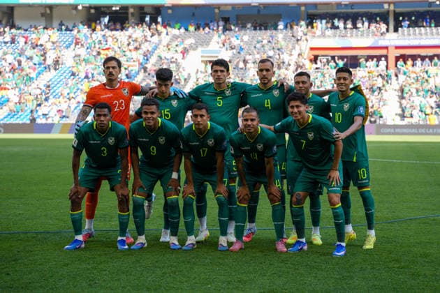 BOLIVIA VS SURINAME - PLAY-OFF COPA MUNDIAL FIFA 2026 - 26 MARZO 2026 Monterrey, Mexico - March 26, 2026: Bolivia team pose prior to the FIFA World Cup, WM, Weltmeisterschaft, Fussball 2026 Play-Off Tournament match between Bolivia and Suriname at Estadio BBVA in Monterrey, Mexico. Imago images Straffon Images Luis Licona GUADALUPE NUEVO LEON MEXICO Copyright: xLUISxLICONAx