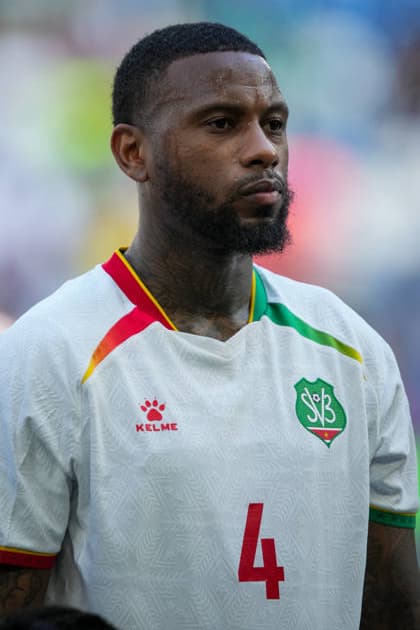 BOLIVIA VS SURINAME - PLAY-OFF COPA MUNDIAL FIFA 2026 - 26 MARZO 2026 Monterrey, Mexico - March 26, 2026: Stefano Denswill 4 of Suriname poses prior to the FIFA World Cup, WM, Weltmeisterschaft, Fussball 2026 Play-Off Tournament match between Bolivia and Suriname at Estadio BBVA in Monterrey, Mexico. Imago images Straffon Images Luis Licona GUADALUPE NUEVO LEON MEXICO Copyright: xLUISxLICONAx
