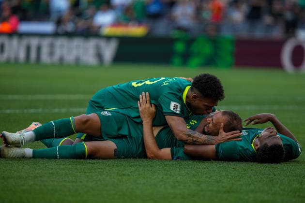 BOLIVIA VS SURINAME - PLAY-OFF COPA MUNDIAL FIFA 2026 - 26 MARZO 2026 Monterrey, Mexico - March 26, 2026: Miguel Terceros 7 of Bolivia celebrates after scoring his goal with teammates during the FIFA World Cup, WM, Weltmeisterschaft, Fussball 2026 Play-Off Tournament match between Bolivia and Suriname at Estadio BBVA in Monterrey, Mexico. Imago images Straffon Images Luis Licona GUADALUPE NUEVO LEON MEXICO Copyright: xLUISxLICONAx