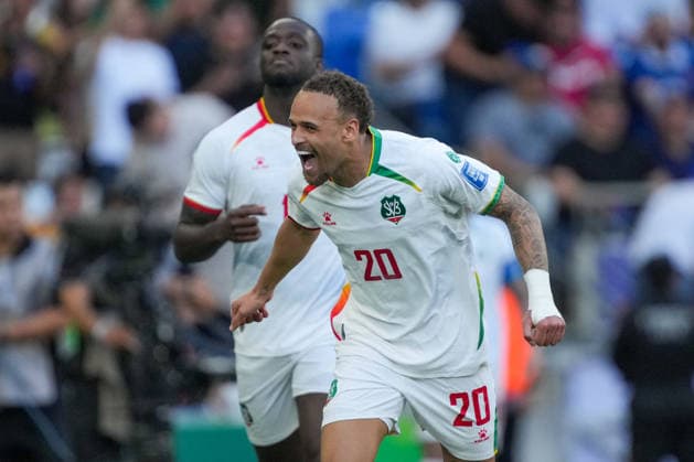 BOLIVIA VS SURINAME - PLAY-OFF COPA MUNDIAL FIFA 2026 - 26 MARZO 2026 Monterrey, Mexico - March 26, 2026: Liam Van Gelderen 20 of Suriname celebrates after scoring his goal during the FIFA World Cup, WM, Weltmeisterschaft, Fussball 2026 Play-Off Tournament match between Bolivia and Suriname at Estadio BBVA in Monterrey, Mexico. Imago images Straffon Images Luis Licona GUADALUPE NUEVO LEON MEXICO Copyright: xLUISxLICONAx