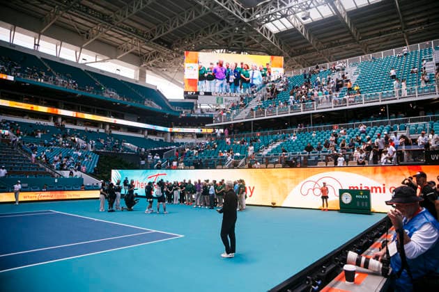 Miami Open Presented by Itau 2026 - March 26 Miami, Florida - March 26: General view of tha Hard Rock Stadium during the match between Jannik Sinner of Italy and Frances Tiafoe of USA on day 10 of the Miami Open at Hard Rock Stadium on March 26, 2026 in Miami, Florida, United States. Copyright: xLatinxSportxImagesx