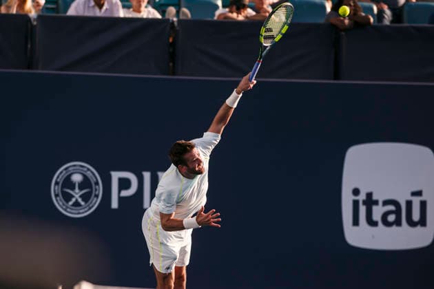 Miami Open Presented by Itau 2026 - March 26 Miami, Florida - March 26: play, react and celebrate during the match between Austin Krajicek (USA) Nikola Mektic (Croatia) vs Sander Arends (Netherlands) John-Patrick Smith (Australia) on day 10 of the Miami Open at Hard Rock Stadium on March 26, 2026 in Miami, Florida, United States. Copyright: xLatinxSportxImagesx