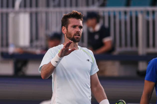 Miami Open Presented by Itau 2026 - March 26 Miami, Florida - March 26: play, react and celebrate during the match between Austin Krajicek (USA) Nikola Mektic (Croatia) vs Sander Arends (Netherlands) John-Patrick Smith (Australia) on day 10 of the Miami Open at Hard Rock Stadium on March 26, 2026 in Miami, Florida, United States. Copyright: xLatinxSportxImagesx