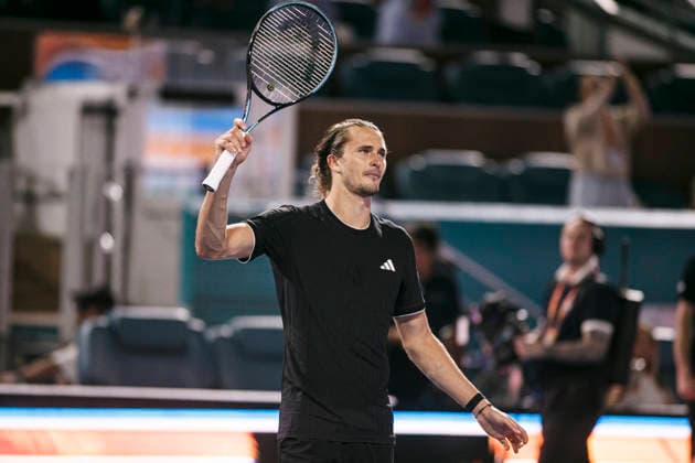 Miami Open Presented by Itau 2026 - March 26 Miami, Florida - March 26: play, react and celebrate during the match between Alexander Zverev of Germany vs Francisco Cerundolo of Argentina on day 10 of the Miami Open at Hard Rock Stadium on March 26, 2026 in Miami, Florida, United States. Copyright: xLatinxSportxImagesx