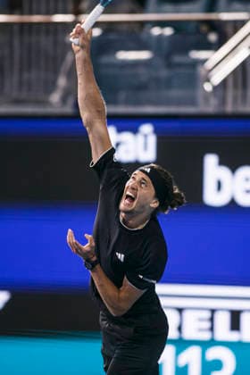 Miami Open Presented by Itau 2026 - March 26 Miami, Florida - March 26: play, react and celebrate during the match between Alexander Zverev of Germany vs Francisco Cerundolo of Argentina on day 10 of the Miami Open at Hard Rock Stadium on March 26, 2026 in Miami, Florida, United States. Copyright: xLatinxSportxImagesx