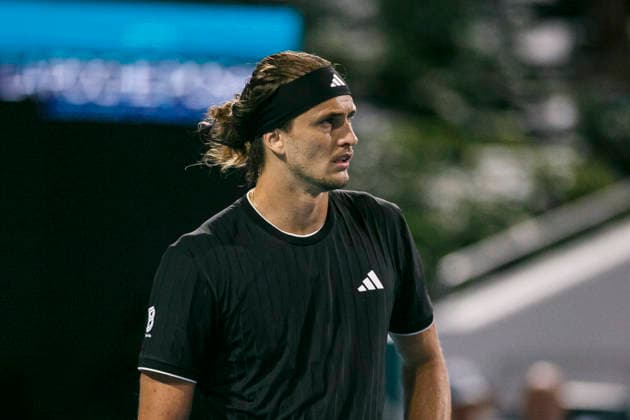 Miami Open Presented by Itau 2026 - March 26 Miami, Florida - March 26: play, react and celebrate during the match between Alexander Zverev of Germany vs Francisco Cerundolo of Argentina on day 10 of the Miami Open at Hard Rock Stadium on March 26, 2026 in Miami, Florida, United States. Copyright: xLatinxSportxImagesx