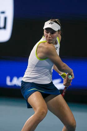 Miami Open Presented by Itau 2026 - March 26 Miami, Florida - March 26: play, react and celebrate during the match between Aryna Sabalenka of Rusia and Elena Rybakina of Kazakhstan of Argentina on day 10 of the Miami Open at Hard Rock Stadium on March 26, 2026 in Miami, Florida, United States. Copyright: xLatinxSportxImagesx