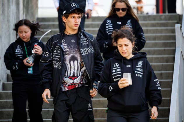 27th March 2026; Suzuka Circuit, Suzuka, Japan; 2026 FIA Formula 1 Japanese Grand Prix; Free Practice Day; Number 12 Mercedes AMG Petronas driver Kimi Antonelli in the paddock at the Aramco Japanese Grand Prix StephenxBlackberry Content restricted for UK based newspaper