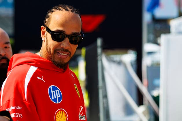 27th March 2026; Suzuka Circuit, Suzuka, Japan; 2026 FIA Formula 1 Japanese Grand Prix; Free Practice Day; Number 44 Scuderia Ferrari driver Lewis Hamilton in the paddock at the Aramco Japanese Grand Prix StephenxBlackberry Content restricted for UK based newspaper