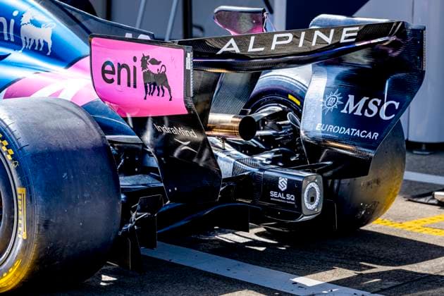 SUZUKA Detail of the rear wing of Formula 1 driver Pierre Gasly of BWT Alpine F1 Team car during the Formula 1 Japan Suzuka free practice at the Suzuka Formula 1 circuit on March 27, 2025 in Suzuka, Japan Photo by DeFodi Images
