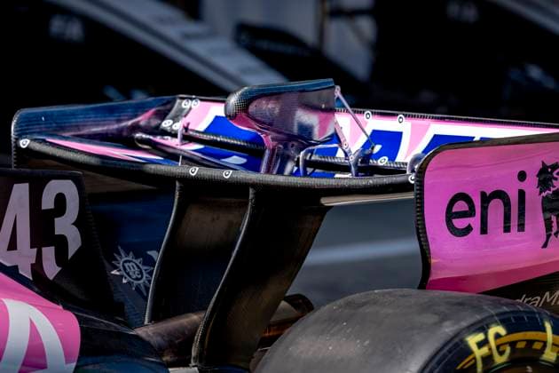 SUZUKA Detail of the rear wing of Formula 1 driver Pierre Gasly of BWT Alpine F1 Team car during the Formula 1 Japan Suzuka free practice at the Suzuka Formula 1 circuit on March 27, 2025 in Suzuka, Japan Photo by DeFodi Images
