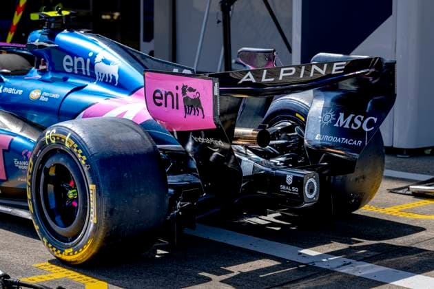 SUZUKA Detail of the rear wing of Formula 1 driver Pierre Gasly of BWT Alpine F1 Team car during the Formula 1 Japan Suzuka free practice at the Suzuka Formula 1 circuit on March 27, 2025 in Suzuka, Japan Photo by DeFodi Images