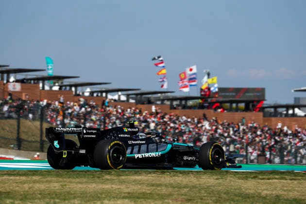 F1 - JAPANESE GRAND PRIX 2026 63 RUSSELL George (gbr), Mercedes AMG F1 Team W17, action during the Formula 1 Japanese Grand Prix 2026, 3rd round of the 2026 Formula One World Championship, WM, Weltmeisterschaft from March 27 to 29, 2026 on the Suzuka Circuit, in Suzuka, Japan - SuzukaJapan  Copyright: xDPPIx