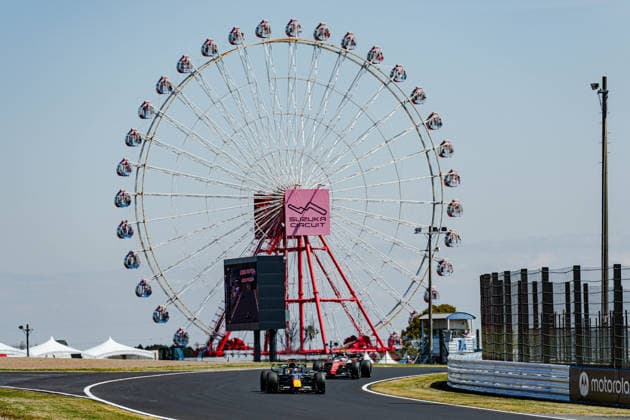 Formula 1 Aramco Japanese Grand Prix 2026 - Practice Session MAX VERSTAPPEN (NED) of Oracle Red Bull Racing 3 LEWIS HAMILTON (GBR) of Scuderia Ferrari HP 44 on Friday during the 2026 Formula 1 ARAMCO Japanese Grand Prix at the Suzuka International Circuit on March 27, 2026. Photo by Tan Jun Da ABACAPRESS.COM Suzuka Japan  Copyright: xJunxDaxTan ABACAx