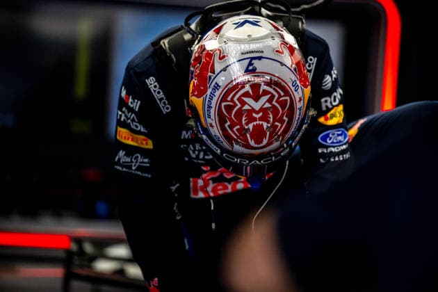 SUZUKA, JAPAN: Max Verstappen, racing for the Red Bull Racing team during the 2026 Formula 1 Japanese Grand Prix at the Suzuka International Racing Course in Suzuka, Japan