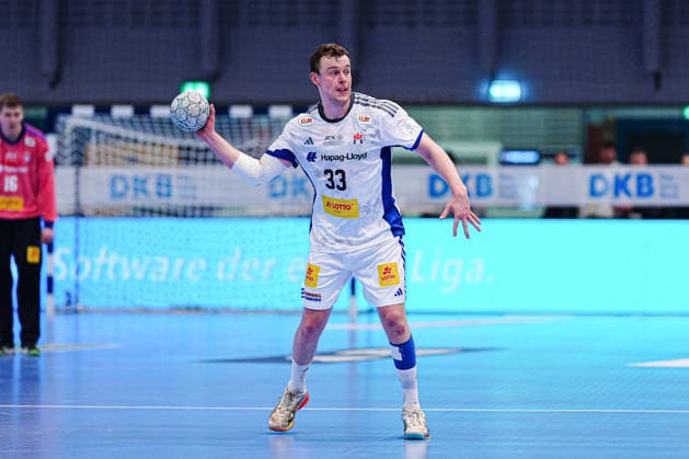 Moritz Sauter Handball Sport Verein Hamburg, 33 GER, Handball Sport Verein Hamburg vs Bergischer HC, Handball, 1 Bundesliga, Matchday 26, Season 2025 2026, 26 03 2026 GER, Handball Sport Verein Hamburg vs Bergischer HC, Handball, 1 Bundesliga, Matchday 26, Season 2025 2026, 26 03 2026 Hamburg Copyright: xEibner-Pressefoto MarcelxvonxFehrnx EP_MFN