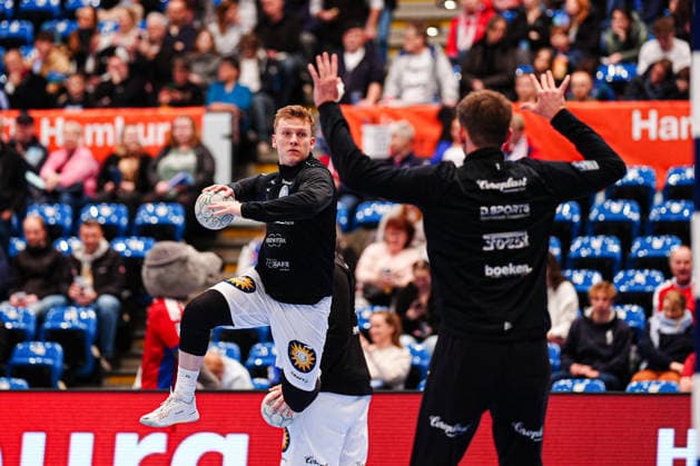 Noah Beyer Bergischer HC, 02 GER, Handball Sport Verein Hamburg vs Bergischer HC, Handball, 1 Bundesliga, Matchday 26, Season 2025 2026, 26 03 2026 GER, Handball Sport Verein Hamburg vs Bergischer HC, Handball, 1 Bundesliga, Matchday 26, Season 2025 2026, 26 03 2026 Hamburg Copyright: xEibner-Pressefoto MarcelxvonxFehrnx EP_MFN