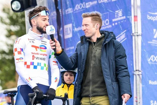 French Sandy Dujardin of Team TotalEnergies pictured at the start of the E3 Saxo Bank Classic one day cycling race, 208,8km from and to Harelbeke, on Friday 27 March 2026. DAVIDxPINTENS  x169050564x