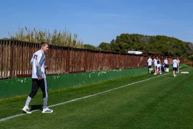 260327 Gead coach Graham Potter of the Swedish national football team at a training session on March 27, 2026 in Valencia Photo Joel Marklund BILDBYRAN code JM JM0811 bbeng fotboll football soccer fotball vm kval fifa world cup qualifier träning practice training sverige sweden sverige a  Copyright: JOELxMARKLUND BB260327JM001