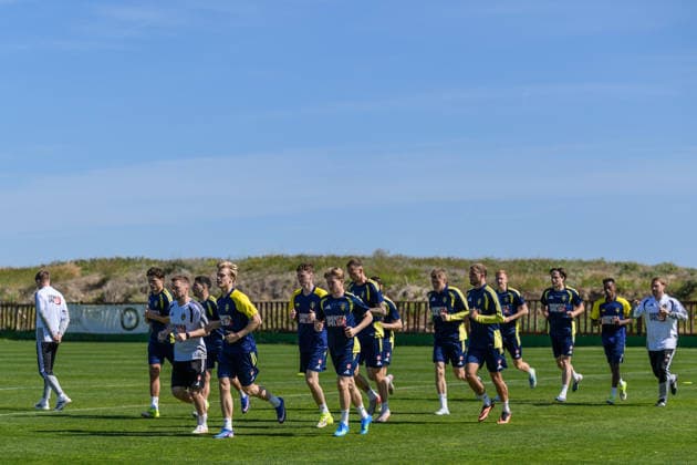 260327 Players of the Swedish national football team at a training session on March 27, 2026 in Valencia Photo Joel Marklund BILDBYRAN code JM JM0811 bbeng fotboll football soccer fotball vm kval fifa world cup qualifier träning practice training sverige sweden sverige a  Copyright: JOELxMARKLUND BB260327JM009